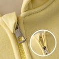 thumbnail image 4 of YDFCWXW Kids Boys Girls Zip Up Hoodie Jacket | Hoodies Girls, Full Zip, with Hood, Side Pockets, Hooded Sweatshirts, School, Travel (Yellow, 2-3 Years), 4 of 9