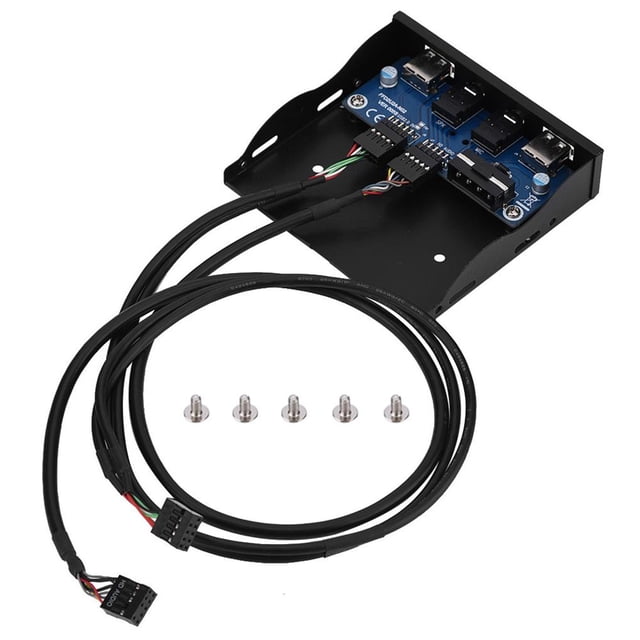 Panel Frontal De Disquete Usb2.0 Hd-Audio 3.5 '' 9 Pines A 2 Interfaz Usb2.0 Con Audio De Micrófono Inevent EL006963-00