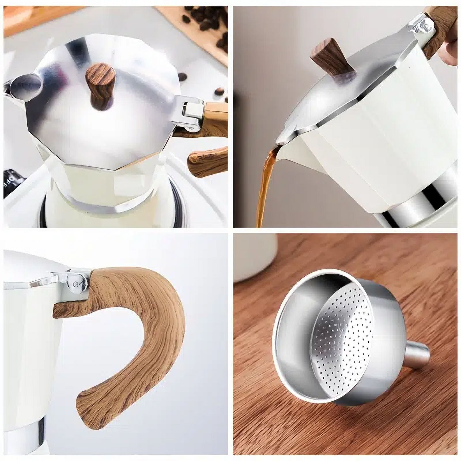 Dioche Large Capacity Electric Moka Pot Stovetop Coffee Maker Coffee  Percolator(EU Plug),Coffee Percolator