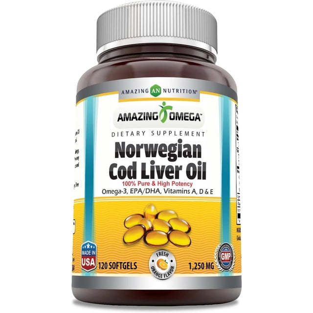 Amazing Nutrition Norwegian Cod Liver Oil Salud Cardio 120sg