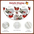 thumbnail image 3 of Fotbe Rabbit And Hedgehog Pattern Christmas Tree Skirt, Tree Skirts Plush Christmas Decorations, Christmas Tree Skirts Xmas Decorations Holiday Party Decor-30", 3 of 6