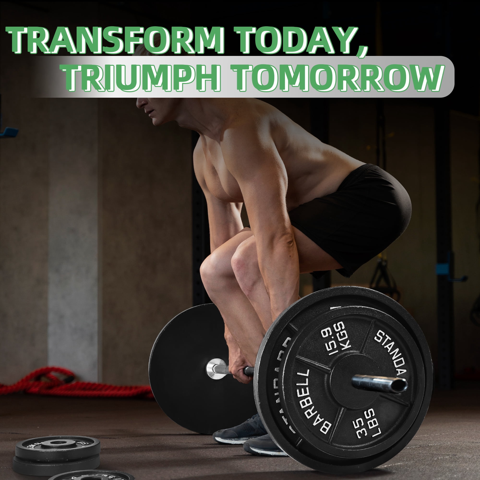 BalanceFrom Classic Cast Iron Weight Plates for Strength Training, 1-Inch, 45-Pound, Single