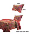 thumbnail image 5 of Benzara BM15177 Tisa Réversible Ensemble de Couette avec Motif Floral & Fruit & 44; Multi Couleur - Taille Double - 2 Pièces, 5 of 5