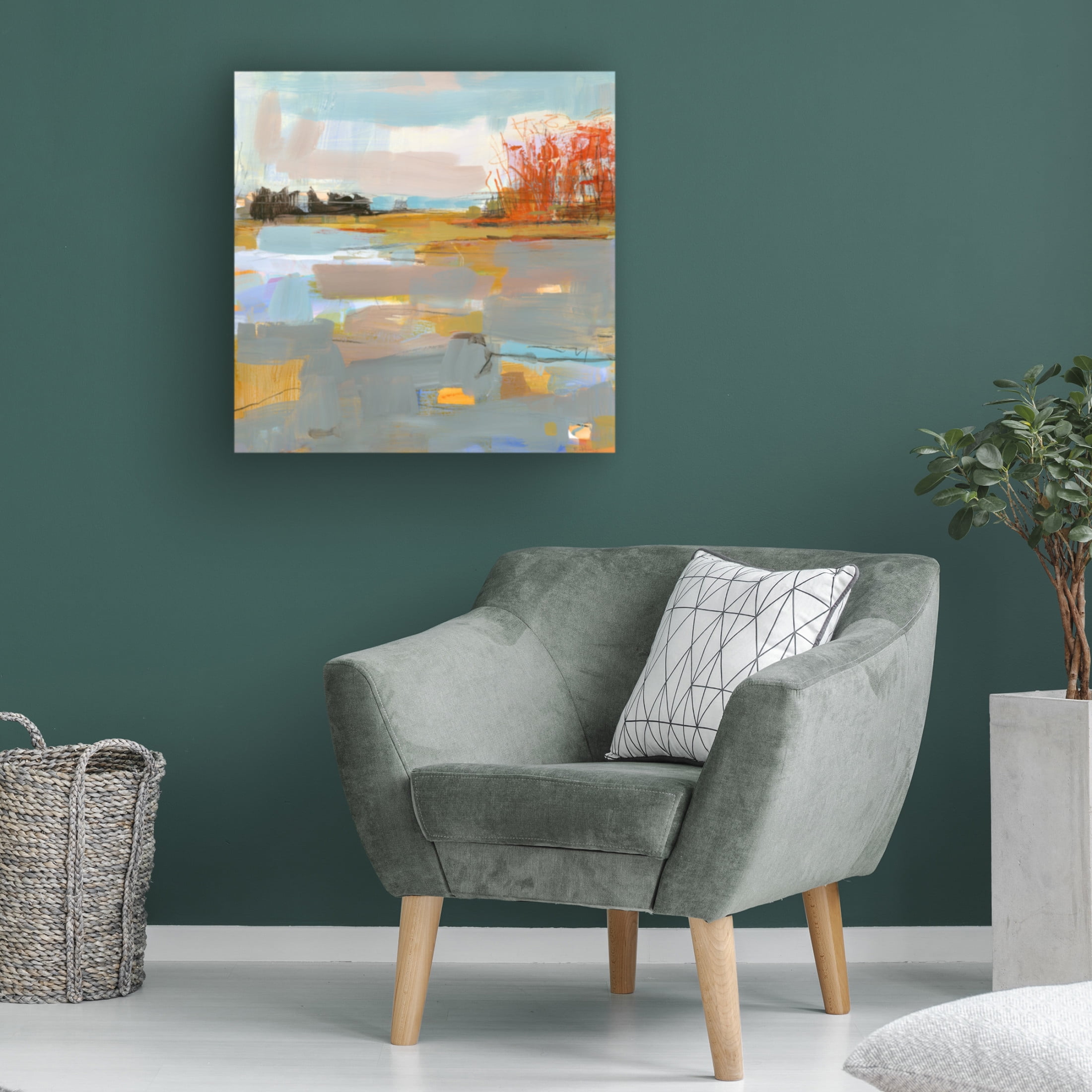 Canvas Wall Art - Kathleen Robbins 'Rowley Marsh 2' Wall Art for Living Room, Bedroom, or Office Décor by Trademark Fine Art - 14 x 14 Inches