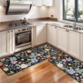 thumbnail image 3 of Kitchen Rugs Sets Of 2,Pioneer Flower Floral Print Pattern Anti Fatigue Kitchen Mat Rugs Non Slip Washable,Decorative Kitchen Floor Mats for Kitchen,Sink,Laundry,17"x47"+17"x47", 3 of 5