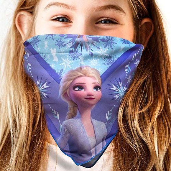 Girls Comfortable Breathable Frozen 2 Bandana Face Cover Protection