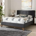 thumbnail image 2 of Baxton Studio Valencia Upholstered Queen Platform Bed in Dark Gray, 2 of 10