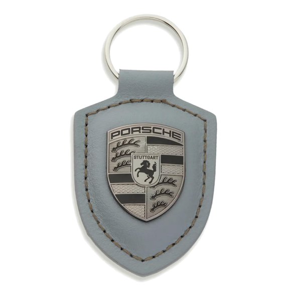 Llavero Porsche Turbonite de piel gris plomizo
