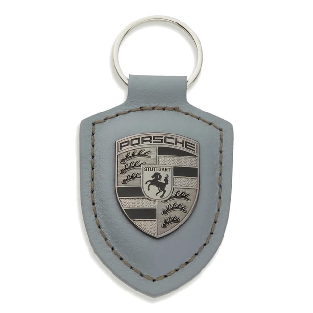 Llavero Porsche Turbonite de piel gris plomizo