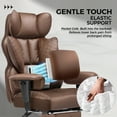 thumbnail image 5 of LUCKLIFE Big & Tall Office & Gaming Chair 400LBS Capacity, Wide Ergonomic Seat with Footrest, Adjustable Armrests, Brown, 5 of 8