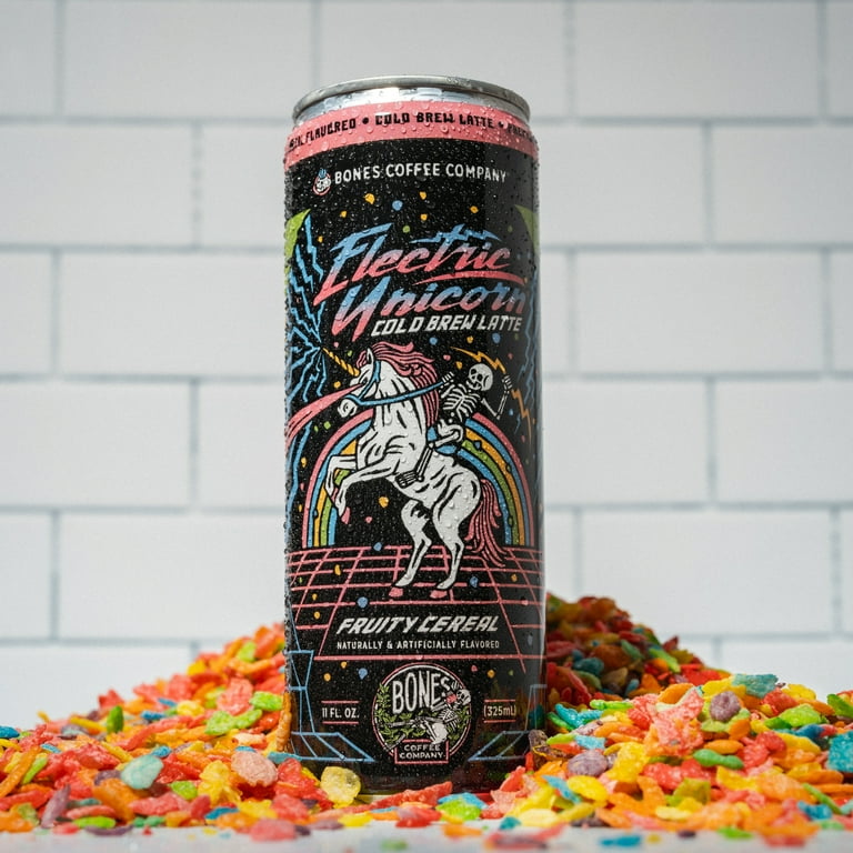 Bones Coffee Electric Unicorn Cold Brew Latte, Fruity Cereal