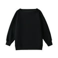 thumbnail image 4 of off The Shoulder Sweatshirt, Yigetop Women's Fashion Solid Color Sweatshirt Casual Long Sleeve Oversized Fall Pullover Sweatshirts Over The Shoulder Sweater Black S, 4 of 4