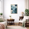 thumbnail image 3 of Framed Canvas Print Minimalist Blue Geometric Abstract Wall Art Scandinavian Modern Neutral Decorative for Living Room Bedroom - 24"x36" NATURAL, 3 of 8