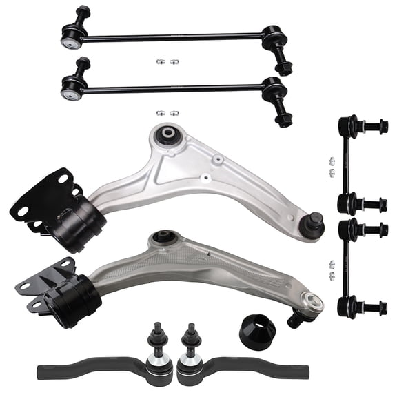 ECCPP 8PCS Suspension Kit for 2013-2017 for Ford Fusion 2013-2018 for Lincoln MKZ Lower Control Arm and Ball Joint Assembly Sway Bar End Link Outer Tie Rod End