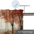 thumbnail image 5 of Paris Eiffel Tower Valance Rod Pocket Window Curtain for Kitchen Autumn Rainy France Street Thermal Insulated Room Darkening Curtain for Dinning Room, 5 of 6