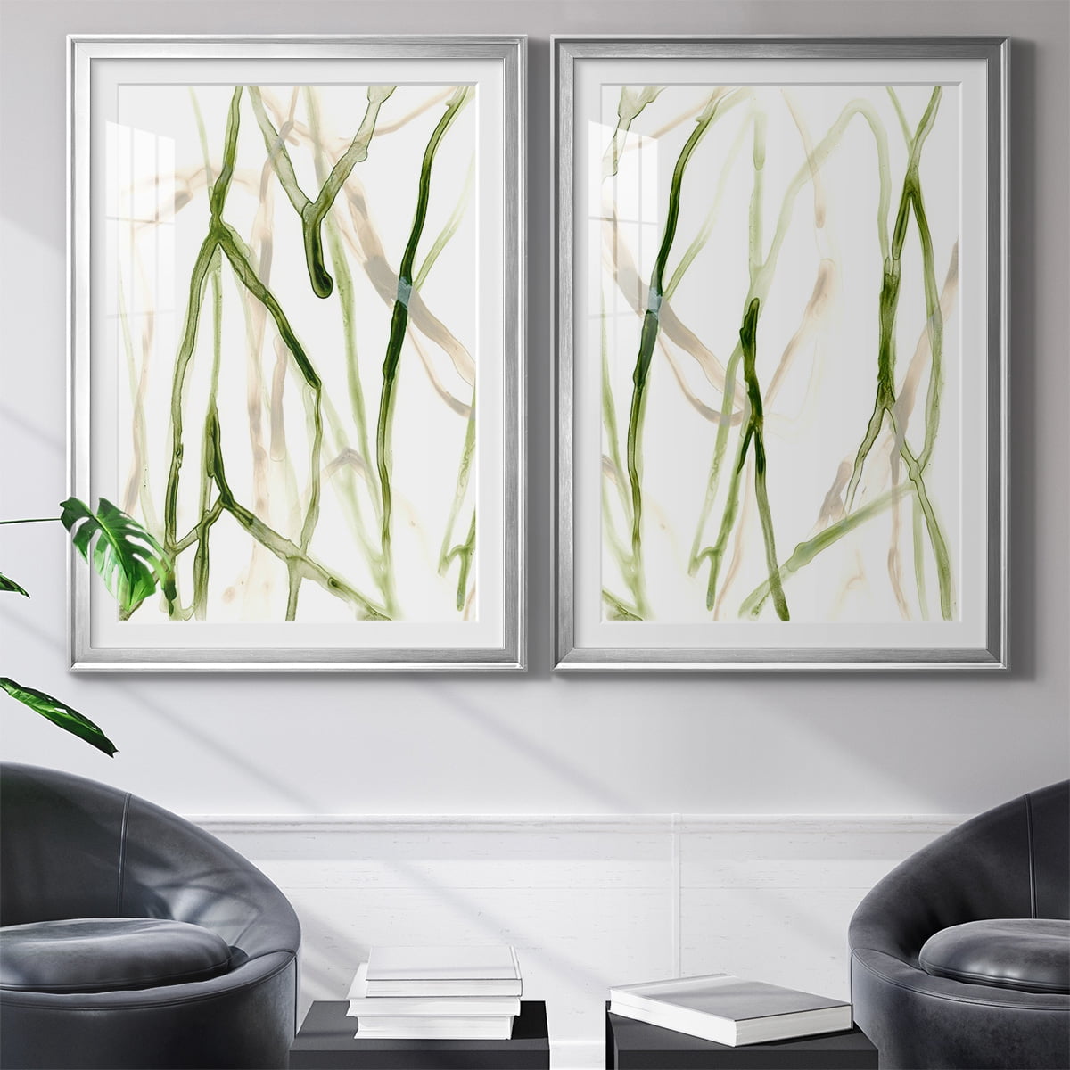 Wexford Home Runnel VII Premium Framed Print, 30.5" x 42.5" - Ready to Hang, Silver (Set of 2)