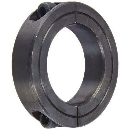 

(2 Set) - Part 2C-150 Mild Steel Black Oxide Plating Clamping Collar 1 1/2 inch bore 2 3/8 inch OD 9/16 inch Width 1/4-28x3/4 Clamp Screw