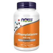 NOW Supplements, L-Phenylalanine 500 mg, Nervous System Support*, Amino Acid, 120 Veg Capsules