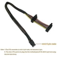 thumbnail image 3 of Cable de alimentación SATA para HDD, adaptador SATA de 15 pines en ángulo recto X2 a Mini ATX de 6 pines para computadoras de la serie 3653 y 3650, 3 of 5