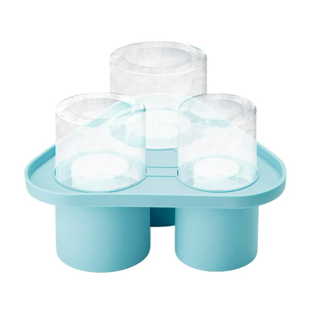 Molde de silicona Wosthever para cubitos de hielo con tapa extraíble Cocina y Comedor azul