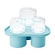 thumbnail image 1 of Advancent Moldes flexibles para cubitos de hielo con abrazaderas para obtener hielo limpio y sin olores, simplemente llene el molde con máquina Cocina y Comedor azul, 1 of 6