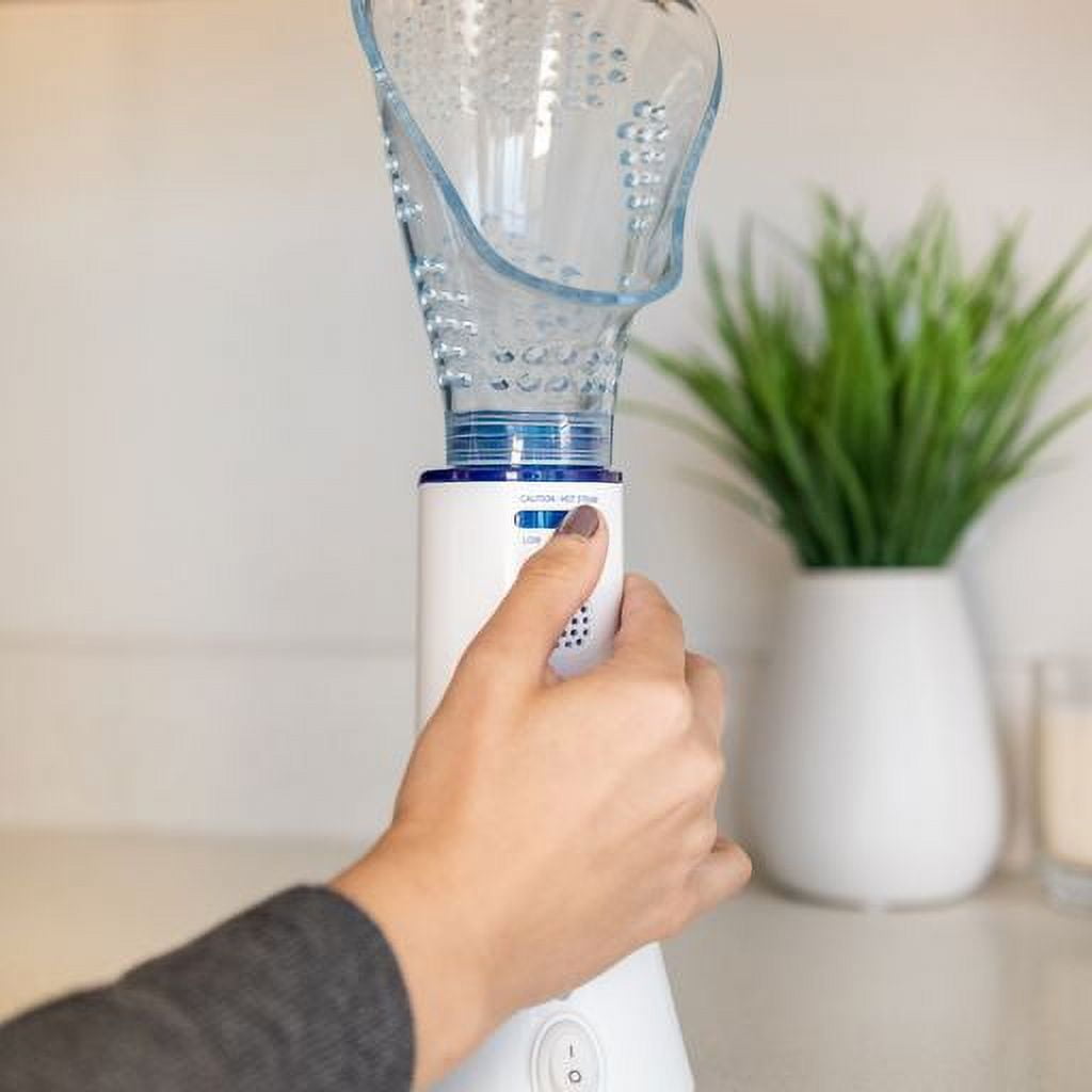(2 pack) Crane x Halls® Corded Steam Inhaler with Mask for Personal Humidification and Sinus Relief, Portable and Lightweight