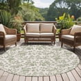 thumbnail image 5 of Farmhouse Sage Green Large Area Rugs for Bedroom Living Room, Soft Non Slip Carpet Bedside Rug, Vintage Flower Leaf Botanical Round Floor Cover Kitchen Accent Rug 5' for Dining Room/Office, 5 of 9