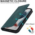 thumbnail image 2 of Feishell Wallet Case for iPhone 14 Pro Max,Built-in Magnet Compatible with Magsafe Charger,Premium PU Leather Magnetic Closure Flip Holder RFID Blocking Card Slots Anti-falling Phone Cover,Blue, 2 of 12