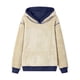 thumbnail image 3 of Pntutb Mujer Invierno Cálido Felpa Sólido Bolsillo Manga Larga Tops Sudadera Con Capucha Pntutb Pntutb-3325, 3 of 5