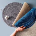 thumbnail image 6 of Round Woven Placemats Set of 4 for Dining Table Plates, 13 Inch Round Braided Placemat Heat Resistant Washable Christmas Table Mats, 6 of 7