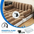 thumbnail image 4 of Dextrus Queen Size Inflatable Air Mattress with Built-in Pump, White Frame & Khaki Top, Includes Repair Kit & Storage Bag, Supports Inflation/Deflation, 4 of 8