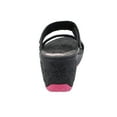 thumbnail image 3 of GP Wedge Platform Slide Sandals for Women: 8531 Black Fuchsia, EU37 (US Size 6 - 6.5), 3 of 8