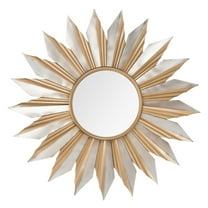 Safavieh Bianca Sunburst Floral Metal Round Mirror, Gold