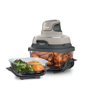 Ninja Crispi Glass Air Fryer 4-Qt, 4-in-1, Air Fry Bake Recrisp, Portable, Dishwasher Safe, FN101ST Stone