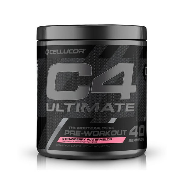 C4 Ultimate Pre Workout Powder, Strawberry Watermelon, 40 Servings