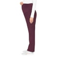 thumbnail image 2 of MED COUTURE Women's Sporty Stylish Stretchy Maternity Pants, Color: Wine, Size: S Petite (8727P-WINE-S), 2 of 5