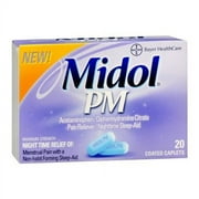 5 Pack Midol PM Nighttime Menstrual Pain Relief, 20ct Each