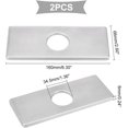 thumbnail image 3 of 2 piezas de 34,5 mm, tapas de orificios, placa de cubierta para grifo de baño, placa de cubierta de fregadero de acero inoxidable 304, placa de escudo de grifo de baño 3 en 1 para grifo de fregadero, 3 of 6