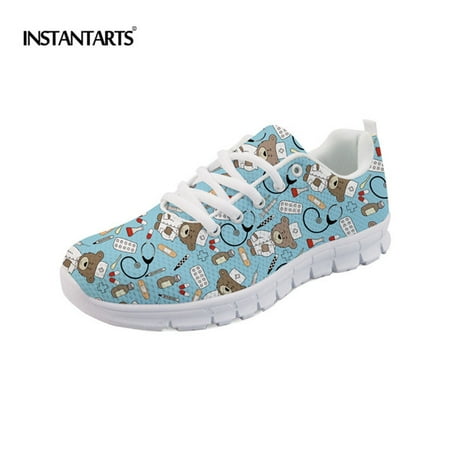 

Cartoon Nursing Print Lace Up sneakers women 2023 Girls Flats Sport Jogging Shoes Ladies Casual Shoes Light Summer Footwear 2023