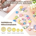thumbnail image 2 of 100g Round Mosaic Tiles for Crafts, Multi-Size Iridescent Glass Bulk for DIY Art, Home Decoration(Yellow), 2 of 5