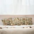 thumbnail image 4 of Ambesonne Monstera Throw Pillow Cover Pack of 4, Boho Scandinavian Style, 4 Pcs-26" x 26", Cocoa Sepia and Reseda Green, 4 of 5