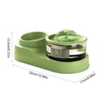 thumbnail image 2 of 2 in 1 Cat Feeder and Water Fountain, Cat Water Fountain and Food Bowl, Pet Water Dispenser with Balanced Base, Automatic Flower Fountain & Large Capacity Bowl _ #05 _ Green _ B, 2 of 6