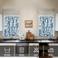thumbnail image 4 of Kitchen Curtains 36 Inch Short - 3 Panel Set, Shark Whale Dolphin Ocean Theme, Rod Pocket Window Curtain, 100% Polyester for Nautical Farmhouse Kitchen, Easy Wash, 4 of 6