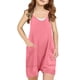 thumbnail image 1 of Odeerbi 5-14 Años Niñas Traje de Verano Lindo Color Sólido Camisola Romper Casual Transpirable Cómodo Combinados Pantalones Cortos Con Bolsillos, 1 of 5
