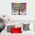 thumbnail image 4 of Creowell  Tree Canvas Wall Art for Living Room, Graffiti Landscape Wall Decor for Bedroom, Print Painting, Abstract Picture Decoration 20x16 in/16x12 in, 4 of 4