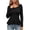 *Black, variant on VBVC Women's Crew Neck Ribbed Peplum Top , Ladies' Fitted Fall Winter Long Sleeve Shirt , Stretch Casual Tunic Tee For Women, S-2XL