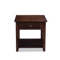 thumbnail image 1 of Topline Home Furnishings Table de bout traditionnelle marron, 1 of 5