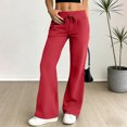 thumbnail image 2 of Drawstring Yoga Pants No Pockets For Women Workout Soft Stetchy Bell Bottom Flare Yoga Leggings, 2 of 6