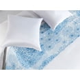 thumbnail image 2 of Floral Design Bed Runner, Asian Inspired Flowers Bloom in Soft Sky Colors Artwork, Decorative Accent Bedding Scarf for Hotels Homes & Guest Rooms, King, Sea Blue and Pale Azure Blue, by Ambesonne, 2 of 3