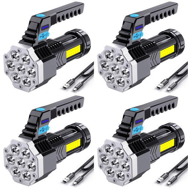 Linterna Portátil 7LED + COB Camping Recargable Por USB Reflector
